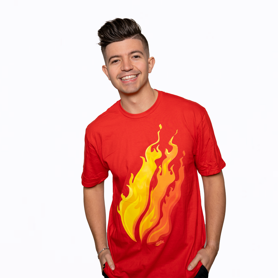 Red 3D Flame T-Shirt – Fire Merch