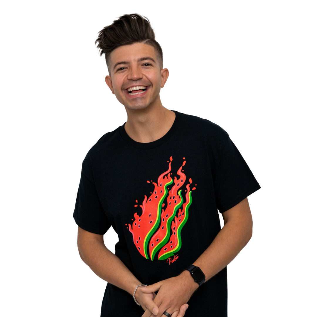 Preston Fire Merch | Kids Graphic Tee | Watermelon Flame T-Shirt