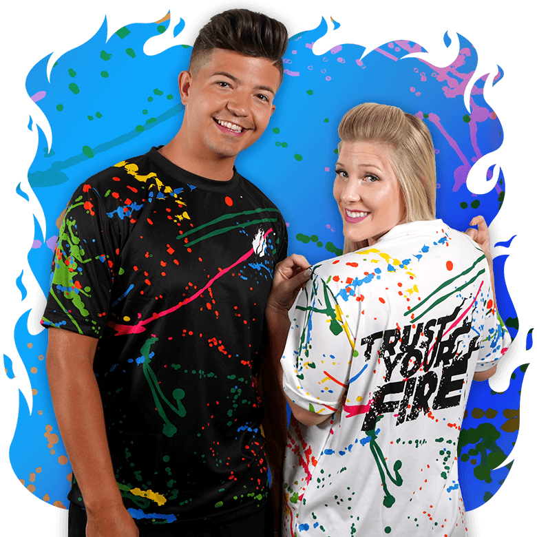 Splatter Paint Tee - Fire Merch